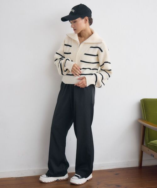 RETRO GIRL(レトロガール)の「ハーフジップPO(ニット/セーター・レディース・グレー系その他3/ダークグリーン/ブラック系その他3/ナチュラル・FREE)」の18枚目の写真