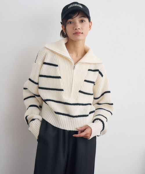 RETRO GIRL(レトロガール)の「ハーフジップPO(ニット/セーター・レディース・グレー系その他3/ダークグリーン/ブラック系その他3/ナチュラル・FREE)」の20枚目の写真