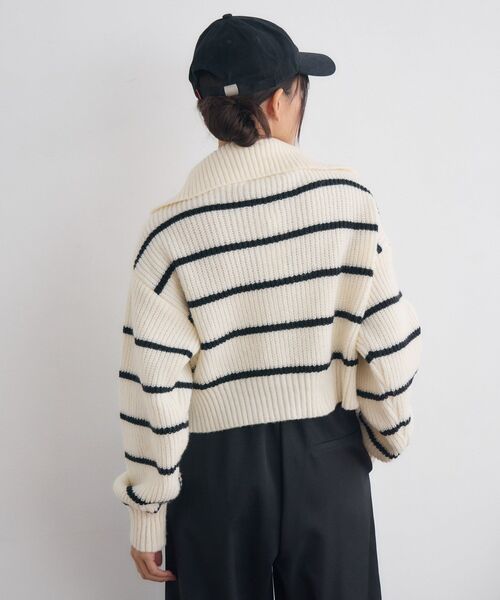 RETRO GIRL(レトロガール)の「ハーフジップPO(ニット/セーター・レディース・グレー系その他3/ダークグリーン/ブラック系その他3/ナチュラル・FREE)」の12枚目の写真
