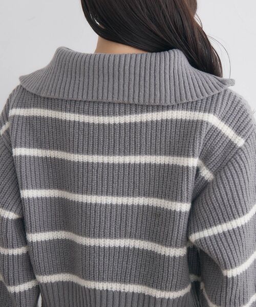 RETRO GIRL(レトロガール)の「ハーフジップPO(ニット/セーター・レディース・グレー系その他3/ダークグリーン/ブラック系その他3/ナチュラル・FREE)」の11枚目の写真