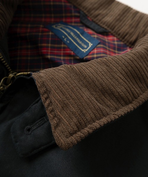 BEVERLY HILLS POLO CLUB(ビバリーヒルズポロクラブ)の「【BEVERLY HILLS POLO CLUB/ビバリーヒルズポロクラブ】ワンポイントロゴ刺繍デザイン ツイルピーチ 襟コーデュロイ 中綿ブルゾン /スイングトップ/ビッグシルエット(ブルゾン・メンズ・ワイン/ダークグリーン/ネイビー・L/M/XL)」の7枚目の写真
