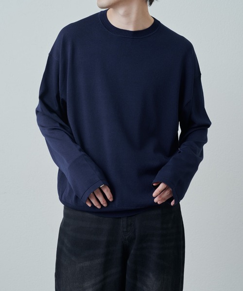 Lui's（ルイス）の「VIS/PO ハイゲージニットソー（ニット/セーター・メンズ・ブラック/グレー/ネイビー・M/S）」の3枚目の写真