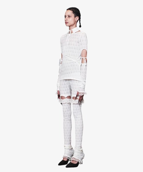 POOLDE（プールデ）の「【POOLDE/プールデ】Gypsophila Leggings/レギンス（タイツ/ストッキング・レディース・ホワイト/ブラック・FREE）」の13枚目の写真