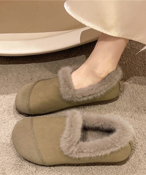 Miniministore(ミニミニストア)の「モカシン レディース 裏起毛 冬靴(モカシン/デッキシューズ・レディース・ブラウン/ベージュ/ブラック・25.0cm/24.5cm/24.0cm/23.5cm/23.0cm/22.5cm)」の3枚目の写真