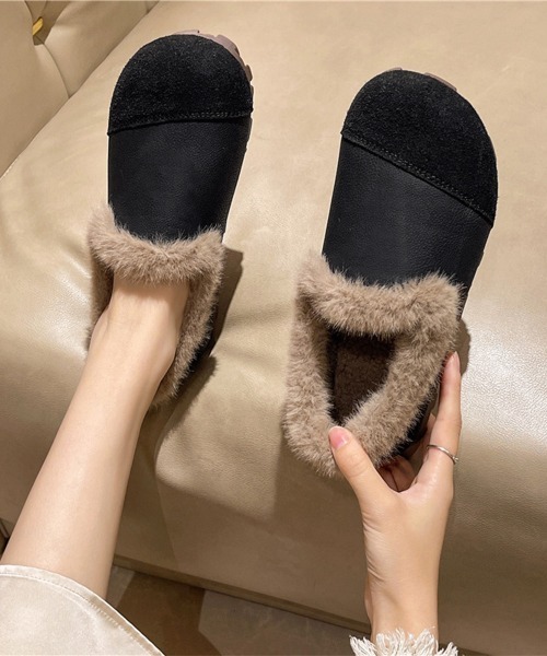 Miniministore(ミニミニストア)の「モカシン レディース 裏起毛 冬靴(モカシン/デッキシューズ・レディース・ブラウン/ベージュ/ブラック・25.0cm/24.5cm/24.0cm/23.5cm/23.0cm/22.5cm)」の2枚目の写真