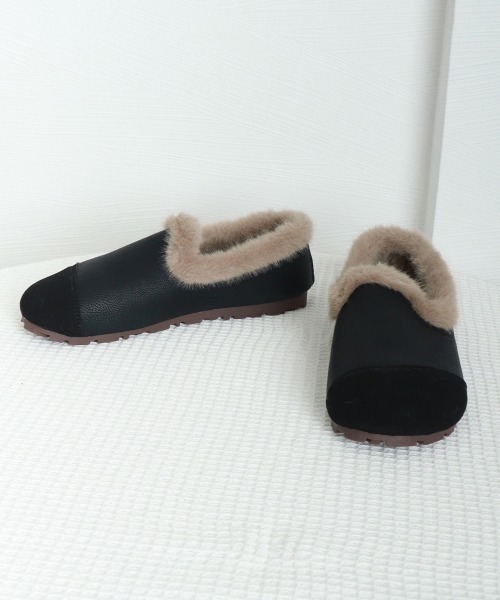 Miniministore(ミニミニストア)の「モカシン レディース 裏起毛 冬靴(モカシン/デッキシューズ・レディース・ブラウン/ベージュ/ブラック・25.0cm/24.5cm/24.0cm/23.5cm/23.0cm/22.5cm)」の18枚目の写真