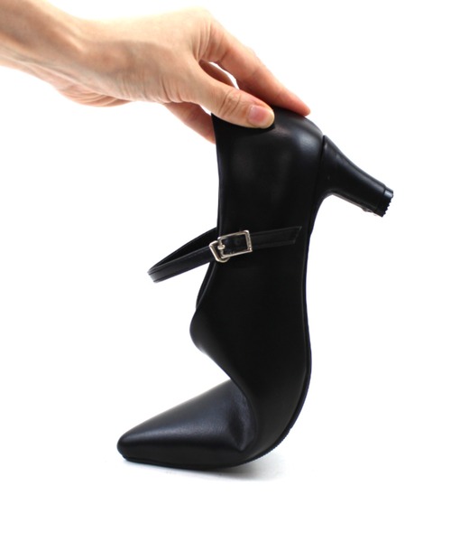 VIVIAN（ヴィヴィアン）の「履きごこちやみつき感激 ポインテッドトゥスリットストラップ5cmプレートヒールパンプス（パンプス・レディース・シルバー/ブラック系その他2/ホワイト系その他5・21.5/22/22.5/23/23.5/24/24.5/25/25.5/26）」の9枚目の写真