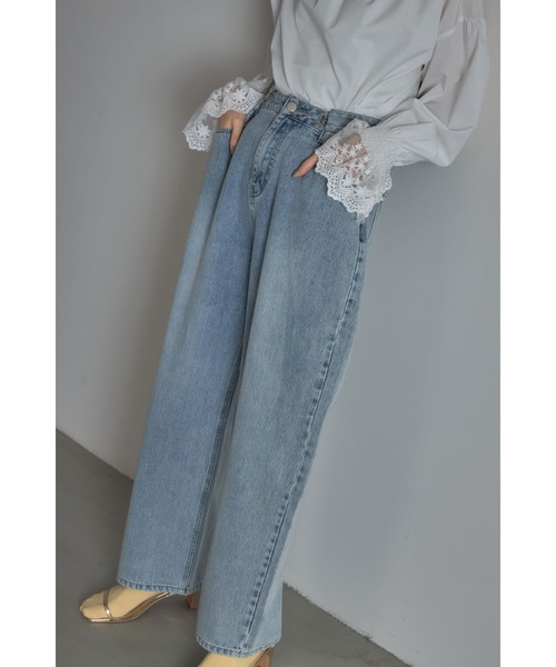 ウエストフックタックデニム（デニムパンツ）｜&. NOSTALGIA（アンドドットノスタルジア） 6,452円