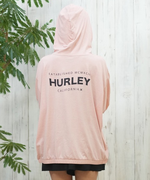 Hurley (ハーレー)の「Hurley/ハーレー ジップアップラッシュガード/水陸両用/UVケア WSRG251009(ラッシュガード・レディース・ホワイト/ブラック/ピンク・M/S)」の9枚目の写真