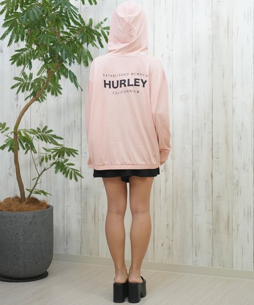Hurley (ハーレー)の「Hurley/ハーレー ジップアップラッシュガード/水陸両用/UVケア WSRG251009(ラッシュガード・レディース・ホワイト/ブラック/ピンク・M/S)」の13枚目の写真