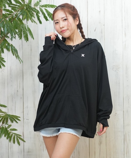 Hurley (ハーレー)の「Hurley/ハーレー ジップアップラッシュガード/水陸両用/UVケア WSRG251009(ラッシュガード・レディース・ホワイト/ブラック/ピンク・M/S)」の19枚目の写真