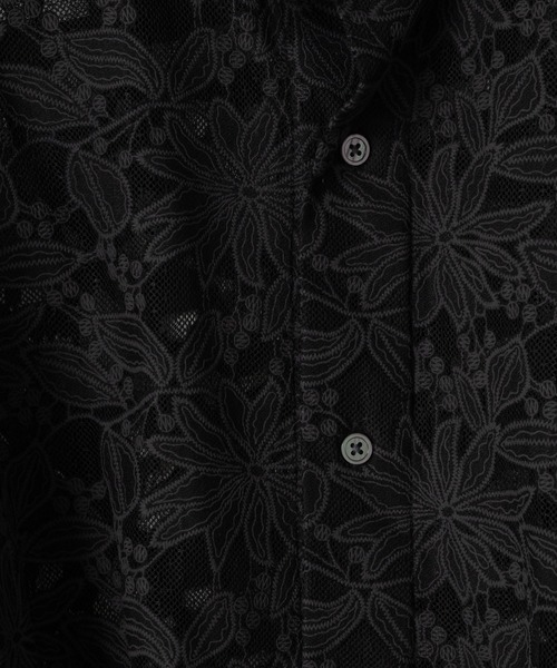 CASPER JOHN（キャスパージョン）の「Various loose shirts -high lace- /バリアスルーズシャツ -ハイレース-（シャツ/ブラウス・メンズ・ブラック系その他/ブルー/ホワイト×ブラック/ブラック/カーキ/ライトブルー/サックスブルー/ネイビー/オレンジ/ホワイト×グレー・X-SMALL/SMALL/MEDIUM/LARGE）」の22枚目の写真