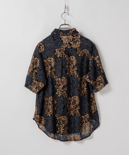 CASPER JOHN（キャスパージョン）の「Various loose shirts -high lace- /バリアスルーズシャツ -ハイレース-（シャツ/ブラウス・メンズ・ブラック系その他/ブルー/ホワイト×ブラック/ブラック/カーキ/ライトブルー/サックスブルー/ネイビー/オレンジ/ホワイト×グレー・X-SMALL/SMALL/MEDIUM/LARGE）」の15枚目の写真