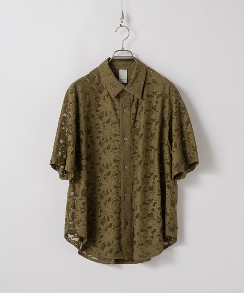 CASPER JOHN（キャスパージョン）の「Various loose shirts -high lace- /バリアスルーズシャツ -ハイレース-（シャツ/ブラウス・メンズ・ブラック系その他/ブルー/ホワイト×ブラック/ブラック/カーキ/ライトブルー/サックスブルー/ネイビー/オレンジ/ホワイト×グレー・X-SMALL/SMALL/MEDIUM/LARGE）」の17枚目の写真