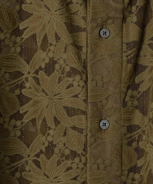 CASPER JOHN（キャスパージョン）の「Various loose shirts -high lace- /バリアスルーズシャツ -ハイレース-（シャツ/ブラウス・メンズ・ブラック系その他/ブルー/ホワイト×ブラック/ブラック/カーキ/ライトブルー/サックスブルー/ネイビー/オレンジ/ホワイト×グレー・X-SMALL/SMALL/MEDIUM/LARGE）」の19枚目の写真