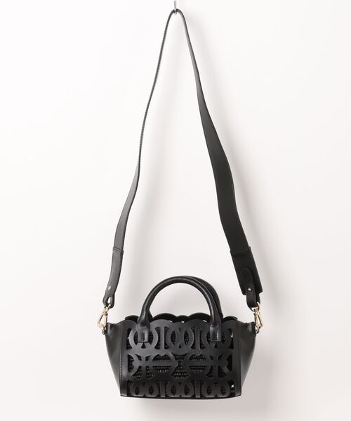 ANITA BILARDI（アニタビラルディ）の「【ANITA BILARDI】カットワークレザーミディアムサイズバッグ(Q56422)（ハンドバッグ・レディース・ベージュ/ブラック・ALL）」の10枚目の写真