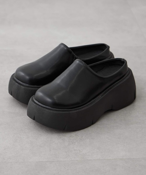 Remind me and forever(リマインドミーアンドフォーエバー)の「【WEB限定】バックオープンサボ(ブーツ・レディース・ブラック・LARGE/MEDIUM)」の1枚目の写真