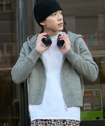 ダブルジップニットパーカー