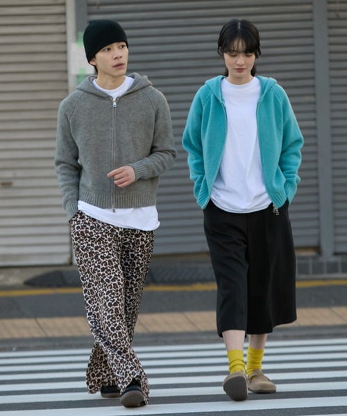 MERLOT（メルロー）の「ダブルジップニットパーカー（パーカー・レディース・グレー/ライトブルー・FREE）」の3枚目の写真