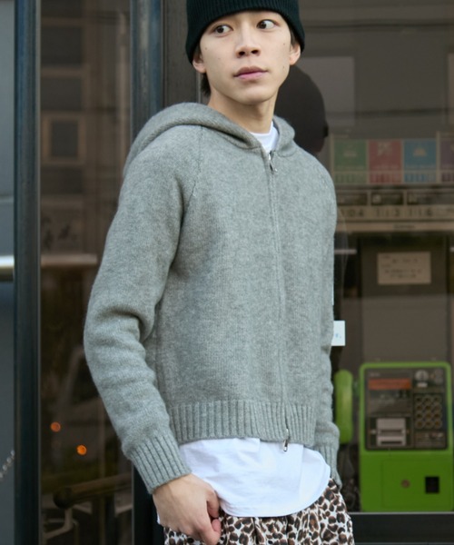 MERLOT（メルロー）の「ダブルジップニットパーカー（パーカー・レディース・グレー/ライトブルー・FREE）」の14枚目の写真