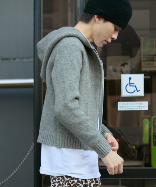 MERLOT（メルロー）の「ダブルジップニットパーカー（パーカー・レディース・グレー/ライトブルー・FREE）」の15枚目の写真