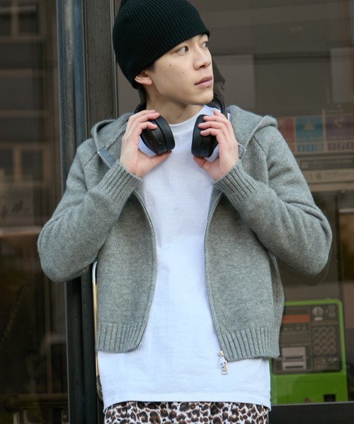 MERLOT（メルロー）の「ダブルジップニットパーカー（パーカー・レディース・グレー/ライトブルー・FREE）」の13枚目の写真