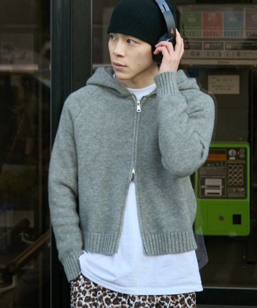 MERLOT（メルロー）の「ダブルジップニットパーカー（パーカー・レディース・グレー/ライトブルー・FREE）」の12枚目の写真