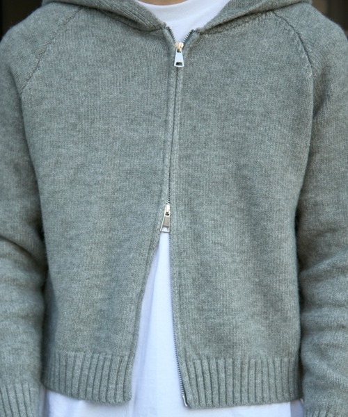 MERLOT（メルロー）の「ダブルジップニットパーカー（パーカー・レディース・グレー/ライトブルー・FREE）」の21枚目の写真