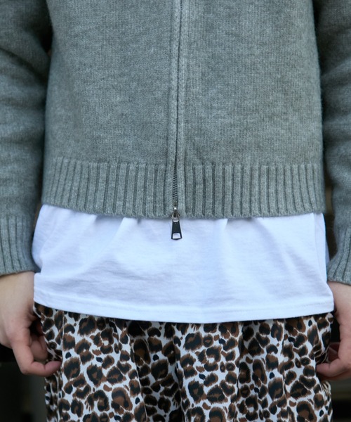 MERLOT（メルロー）の「ダブルジップニットパーカー（パーカー・レディース・グレー/ライトブルー・FREE）」の22枚目の写真