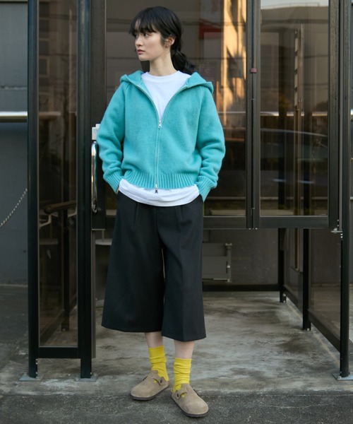 MERLOT（メルロー）の「ダブルジップニットパーカー（パーカー・レディース・グレー/ライトブルー・FREE）」の9枚目の写真