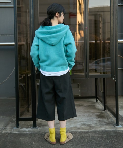 MERLOT（メルロー）の「ダブルジップニットパーカー（パーカー・レディース・グレー/ライトブルー・FREE）」の11枚目の写真