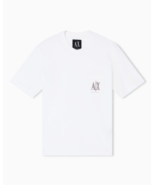 ARMANI EXCHANGE（アルマーニエクスチェンジ）の「【A|X アルマーニ エクスチェンジ】ICON ポケットデザイン半袖クルーネックTシャツ/REGULAR+（Tシャツ/カットソー・メンズ・ブラック/ホワイト・X-SMALL/X-LARGE/SMALL/MEDIUM/LARGE/XX-LARGE）」の19枚目の写真