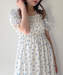 one way | 袖ドロストシャーリングワンピース(ワンピース)