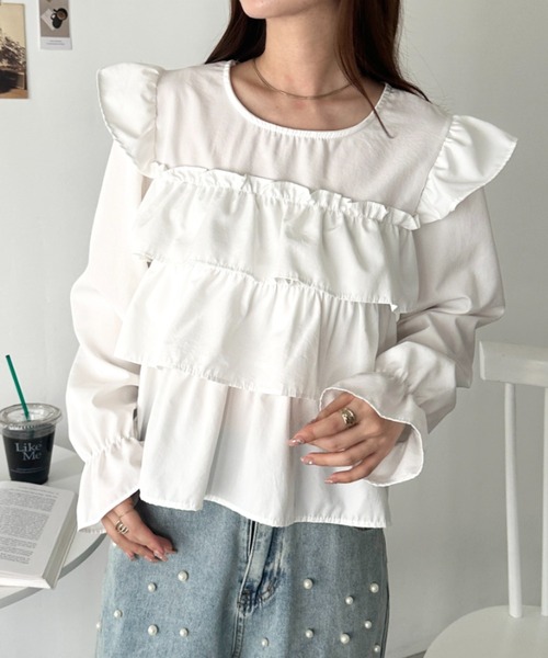 セール】ボリュームフリルブラウス（シャツ/ブラウス）｜CLEA（クレア