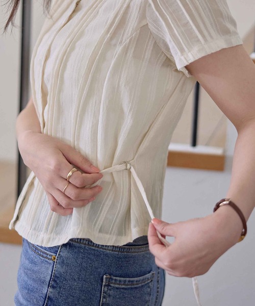 CHAN ME(チャンミ)の「ボヘミアンレースブラウス(シャツ/ブラウス・レディース・ネイビー/アイボリー・MEDIUM/LARGE/X-LARGE)」の11枚目の写真