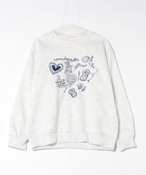 frunco(フランコ)の「【各サイト限定価格】落書き刺繍トレーナー(スウェット・レディース・グレー・MEDIUM)」の20枚目の写真