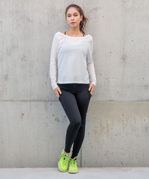 HEREIAM（ヘレイアム）の「【HEREIAM】シアーレイヤードプルオーバー（Tシャツ/カットソー・レディース・ホワイト/ブラック・FREE）」の14枚目の写真