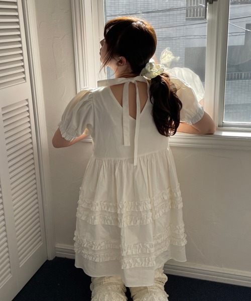 poiregnee（ポワニェ）の「［select］花柄シュシュ（シュシュ・レディース・アイボリー・FREE）」の4枚目の写真