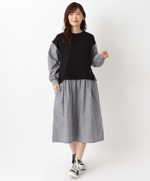   ロゴ ストライプ ワンピース 国内配送 関税込 セール】ストライプサッカーワンピース《2025summer catalog