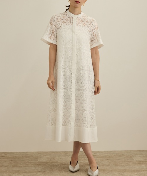 ROPE'（ロペ）の「コットンレースシャツワンピース（シャツワンピース・レディース・オフホワイト・FREE）」の11枚目の写真