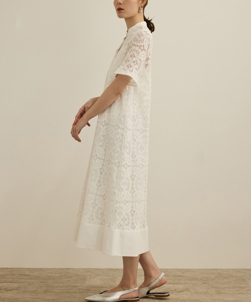 ROPE'（ロペ）の「コットンレースシャツワンピース（シャツワンピース・レディース・オフホワイト・FREE）」の12枚目の写真