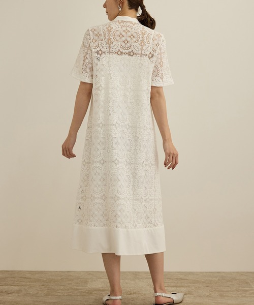 ROPE'（ロペ）の「コットンレースシャツワンピース（シャツワンピース・レディース・オフホワイト・FREE）」の13枚目の写真