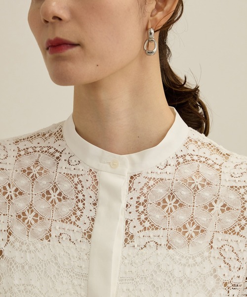 ROPE'（ロペ）の「コットンレースシャツワンピース（シャツワンピース・レディース・オフホワイト・FREE）」の14枚目の写真