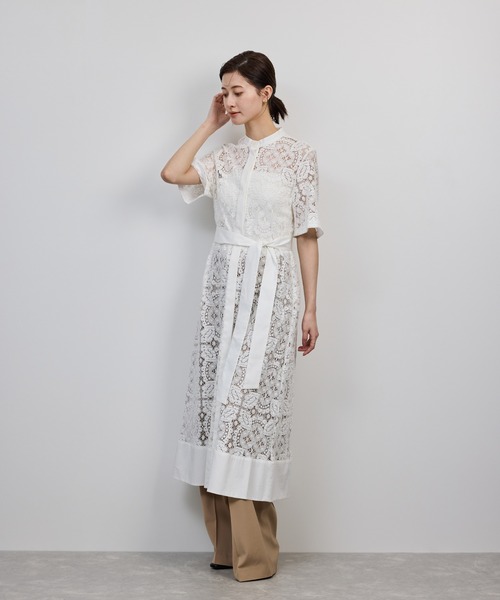 ROPE'（ロペ）の「コットンレースシャツワンピース（シャツワンピース・レディース・オフホワイト・FREE）」の19枚目の写真