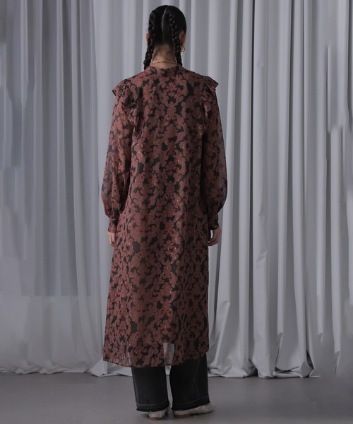ROSE BUD（ローズバッド）の「オリジナルプリントワンピース（ワンピース・レディース・グリーン/ブラウン・ONE SIZE）」の5枚目の写真
