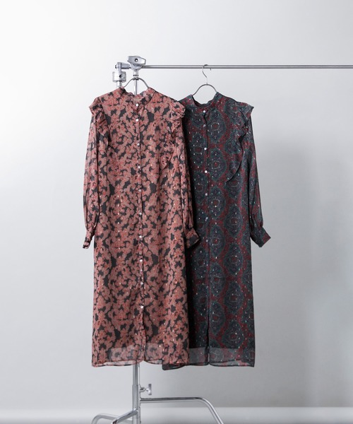 ROSE BUD（ローズバッド）の「オリジナルプリントワンピース（ワンピース・レディース・グリーン/ブラウン・ONE SIZE）」の11枚目の写真