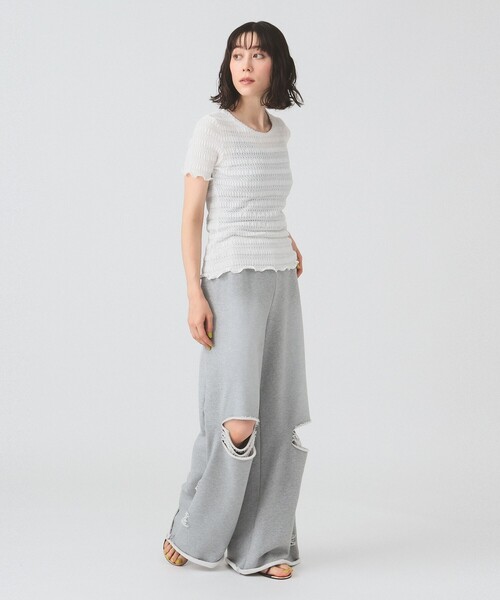 Ray BEAMS(レイビームス)の「シャーリング レース Tシャツ(Tシャツ/カットソー・レディース・オフホワイト/イエロー/ブラック・ONE SIZE)」の14枚目の写真