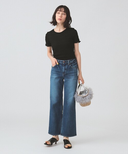 Ray BEAMS(レイビームス)の「シャーリング レース Tシャツ(Tシャツ/カットソー・レディース・オフホワイト/イエロー/ブラック・ONE SIZE)」の17枚目の写真