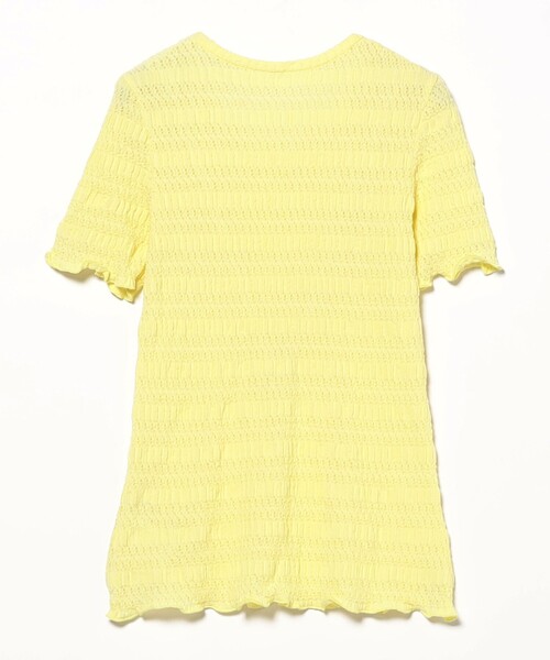 Ray BEAMS(レイビームス)の「シャーリング レース Tシャツ(Tシャツ/カットソー・レディース・オフホワイト/イエロー/ブラック・ONE SIZE)」の7枚目の写真