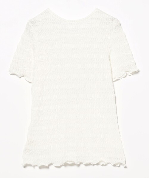 Ray BEAMS(レイビームス)の「シャーリング レース Tシャツ(Tシャツ/カットソー・レディース・オフホワイト/イエロー/ブラック・ONE SIZE)」の10枚目の写真